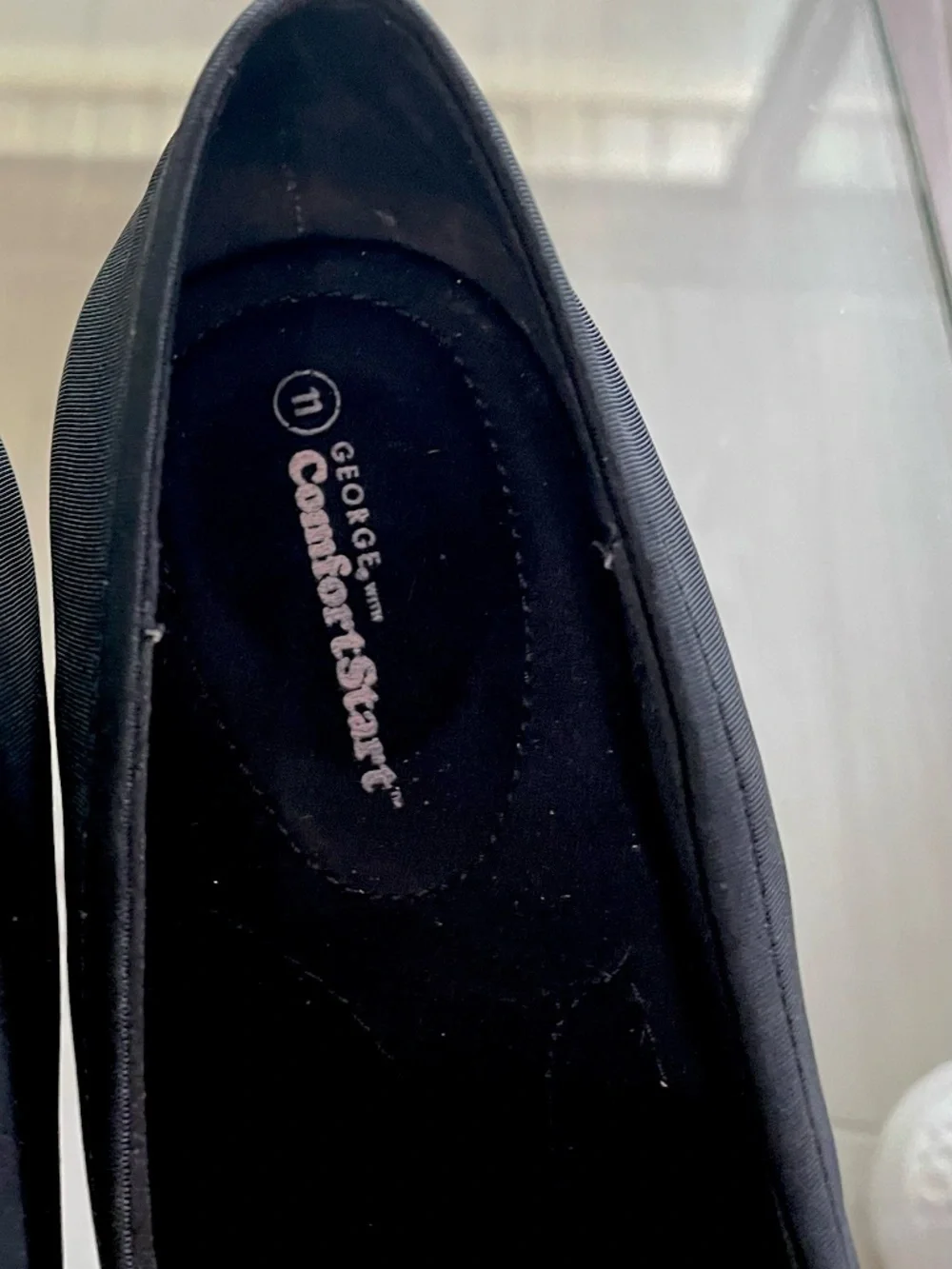 Comfort Start Black Slip-On Wedge Shoes